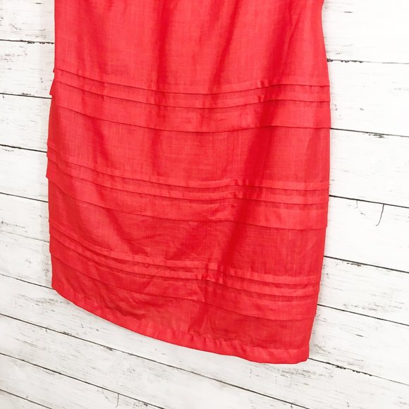 Jessica Simpson Orange Knee Length Sheath Dress - Picture 3 of 5